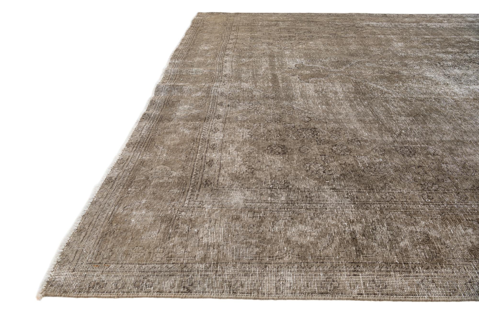 8' 1 x 11' 6 Hand Knotted Ultra Vintage Persian Wool Rug