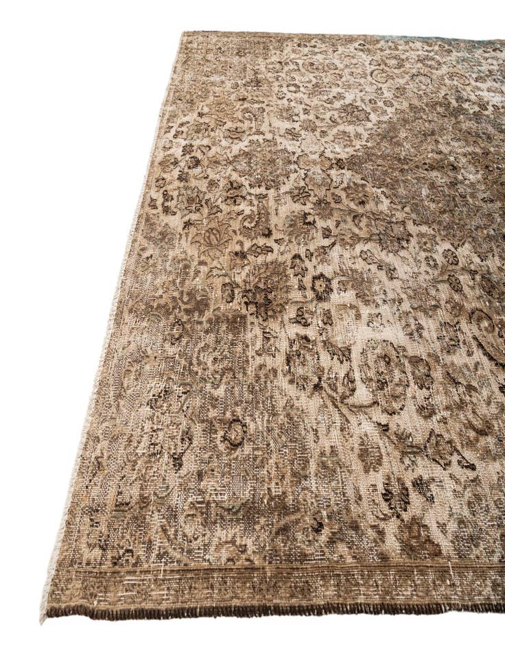 Detail image of 6' 8 x 9'  Hand Knotted Ultra Vintage Persian Wool Rug