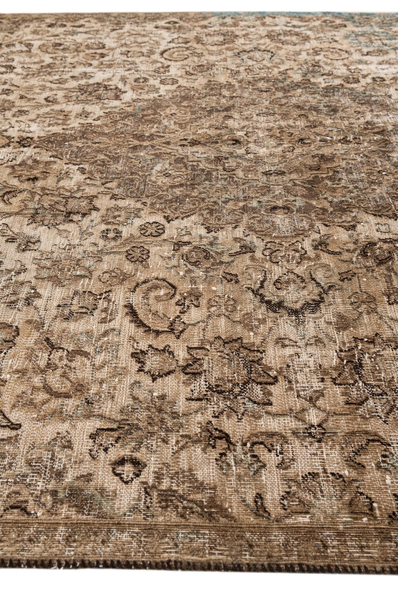 6' 8 x 9' Hand Knotted Ultra Vintage Persian Wool Rug