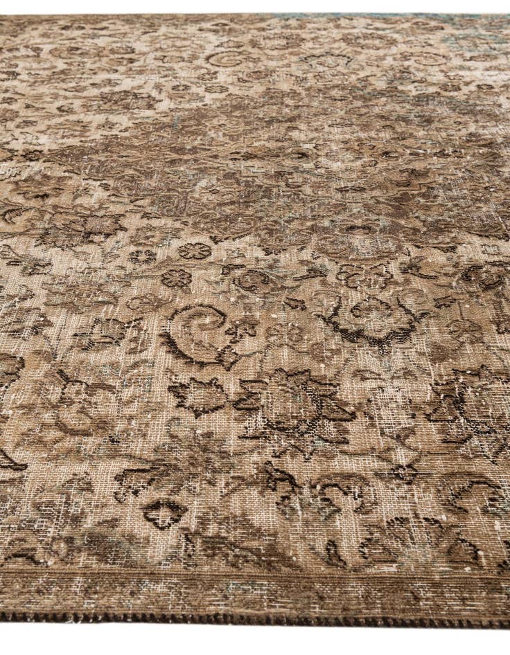 Detail image of 6' 8 x 9'  Hand Knotted Ultra Vintage Persian Wool Rug