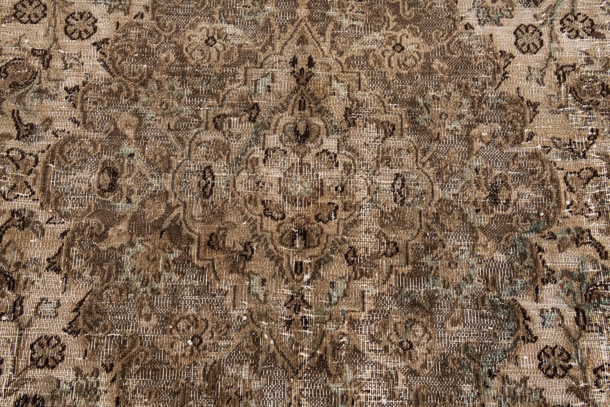 6' 8 x 9' Hand Knotted Ultra Vintage Persian Wool Rug
