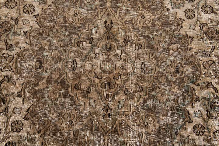6' 8 x 9' Hand Knotted Ultra Vintage Persian Wool Rug