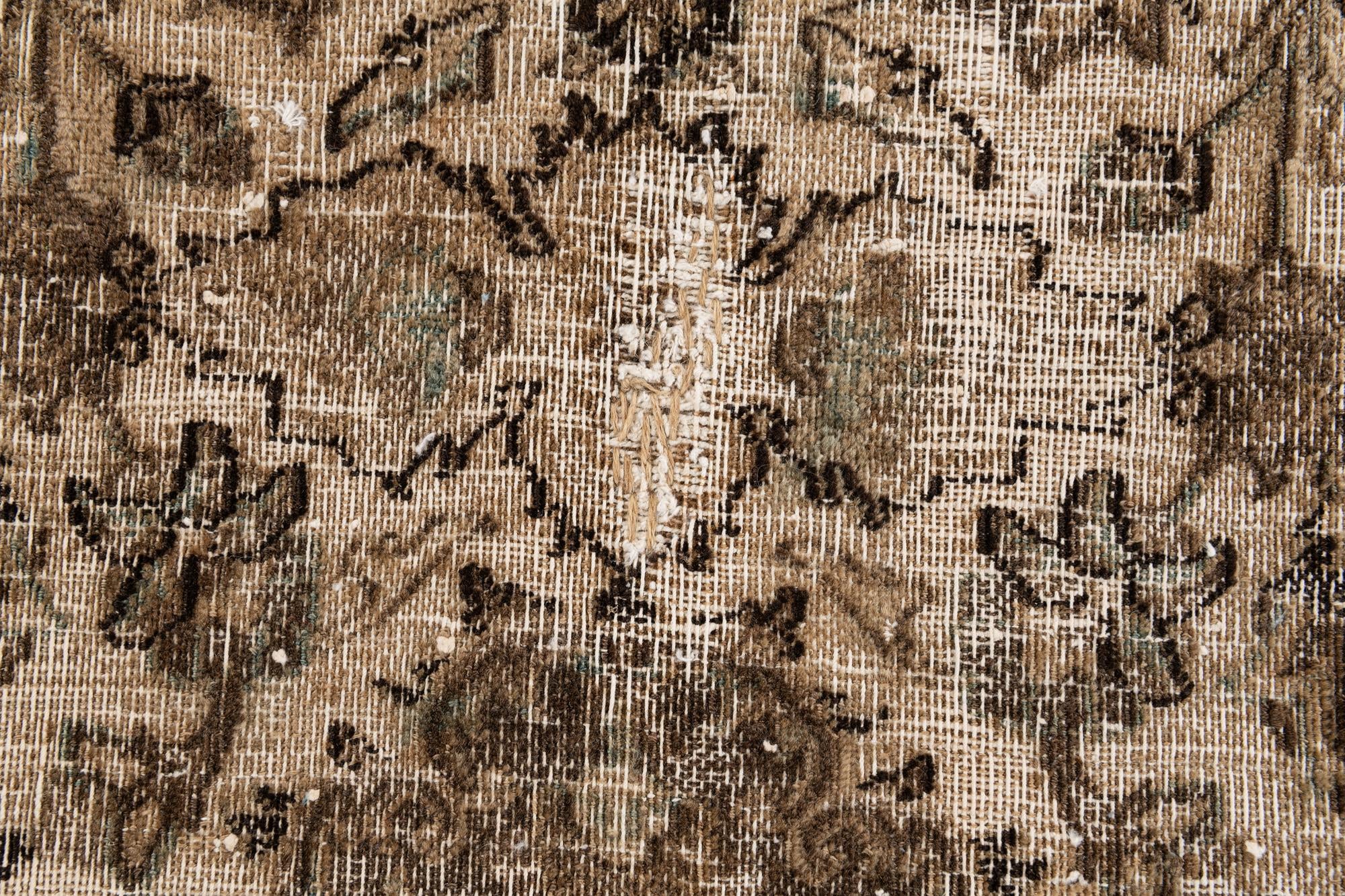 6' 8 x 9' Hand Knotted Ultra Vintage Persian Wool Rug
