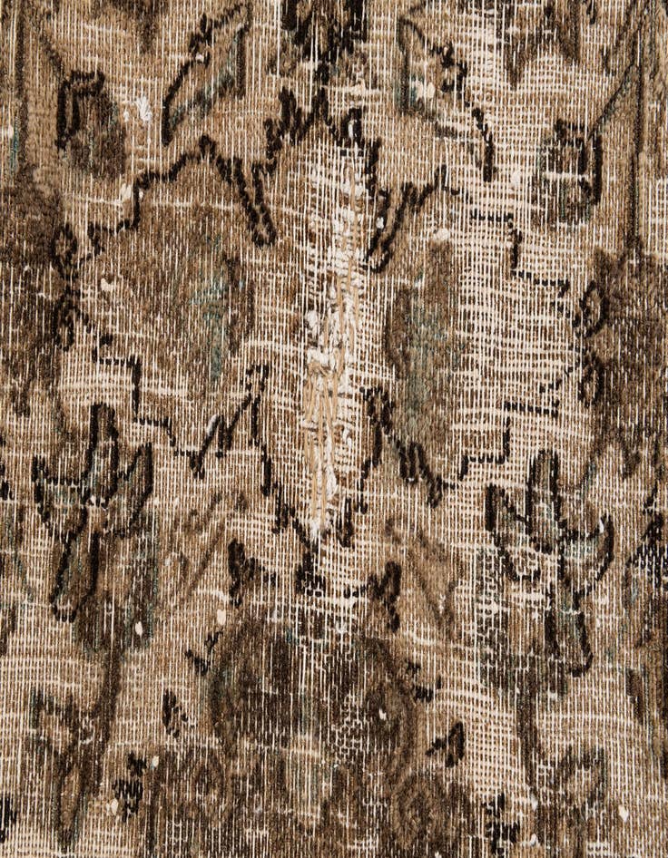 Detail image of 6' 8 x 9'  Hand Knotted Ultra Vintage Persian Wool Rug