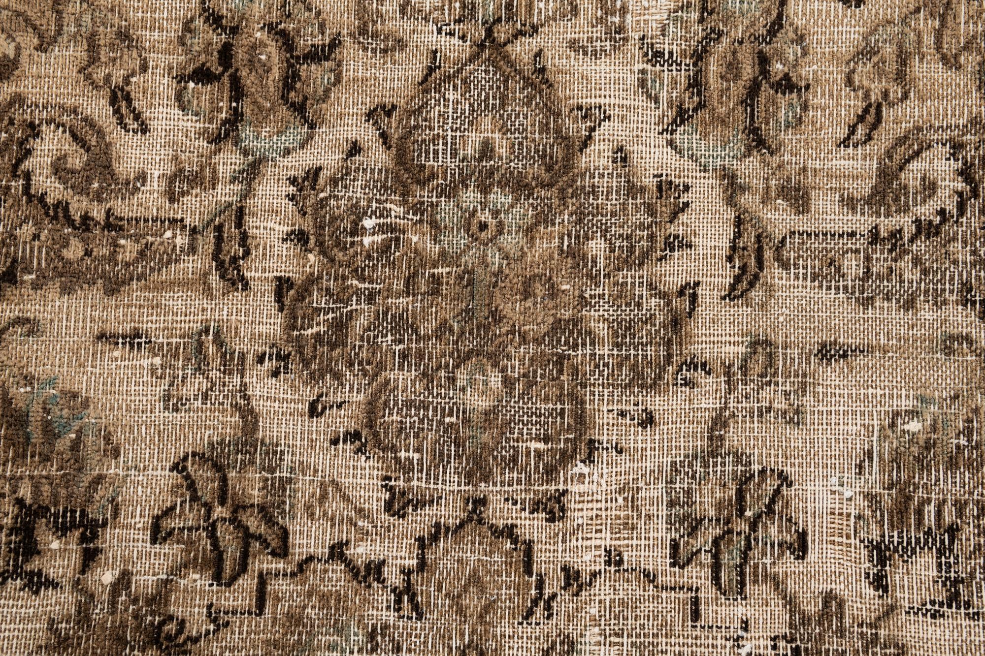 6' 8 x 9' Hand Knotted Ultra Vintage Persian Wool Rug