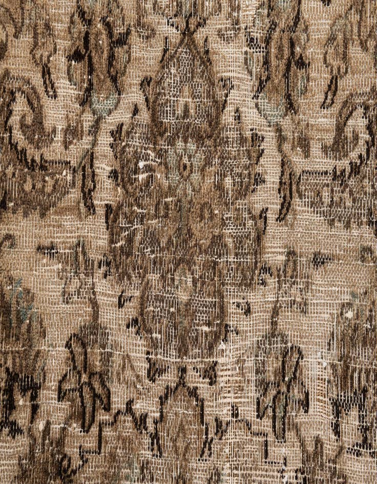 Detail image of 6' 8 x 9'  Hand Knotted Ultra Vintage Persian Wool Rug