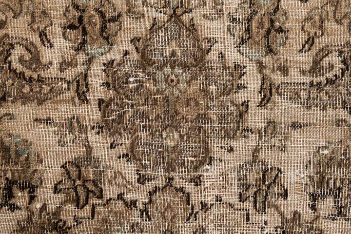 6' 8 x 9' Hand Knotted Ultra Vintage Persian Wool Rug