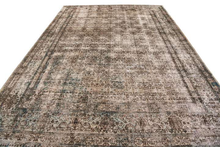 8' 10 x 12' 2 Hand Knotted Ultra Vintage Persian Wool Rug
