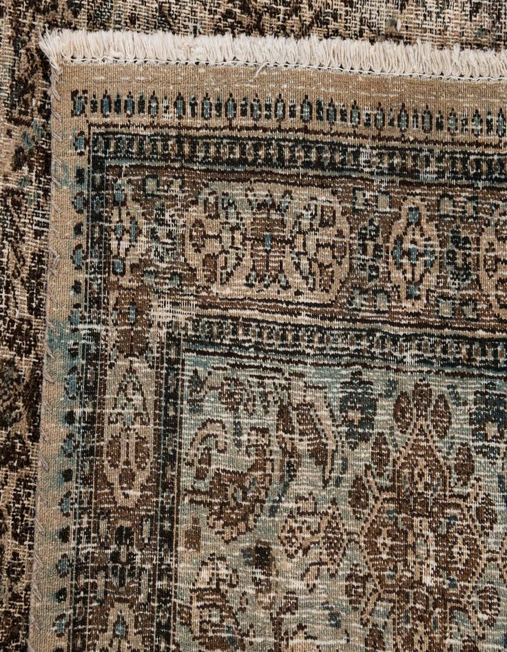 Detail image of 8' 10 x 12' 2  Hand Knotted Ultra Vintage Persian Wool Rug