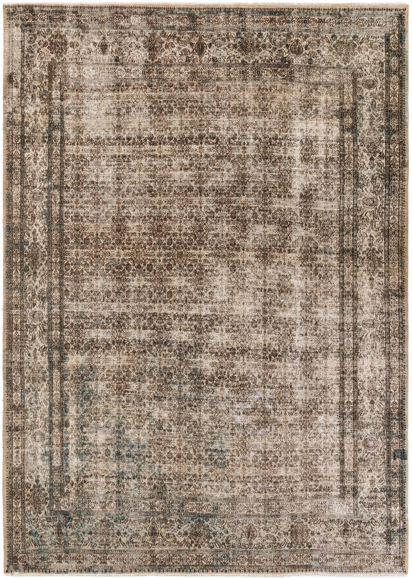 8' 10 x 12' 2 Hand Knotted Ultra Vintage Persian Wool Rug