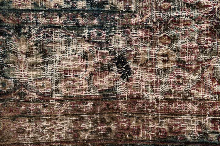 11' x 13' 10 Hand Knotted Ultra Vintage Persian Wool Rug