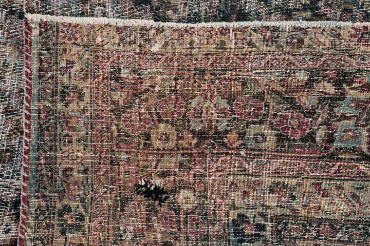 11' x 13' 10 Hand Knotted Ultra Vintage Persian Wool Rug
