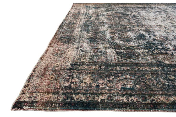 Detail image of 11' x 13' 10 Hand Knotted Ultra Vintage Persian Wool Rug