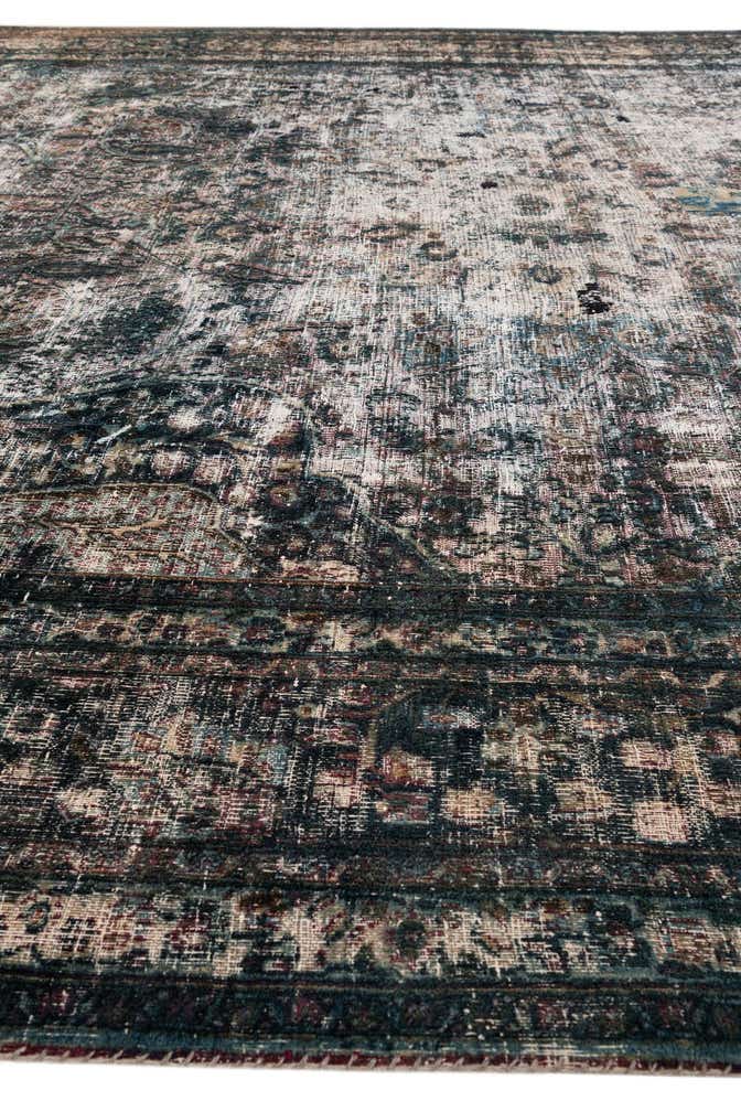 11' x 13' 10 Hand Knotted Ultra Vintage Persian Wool Rug