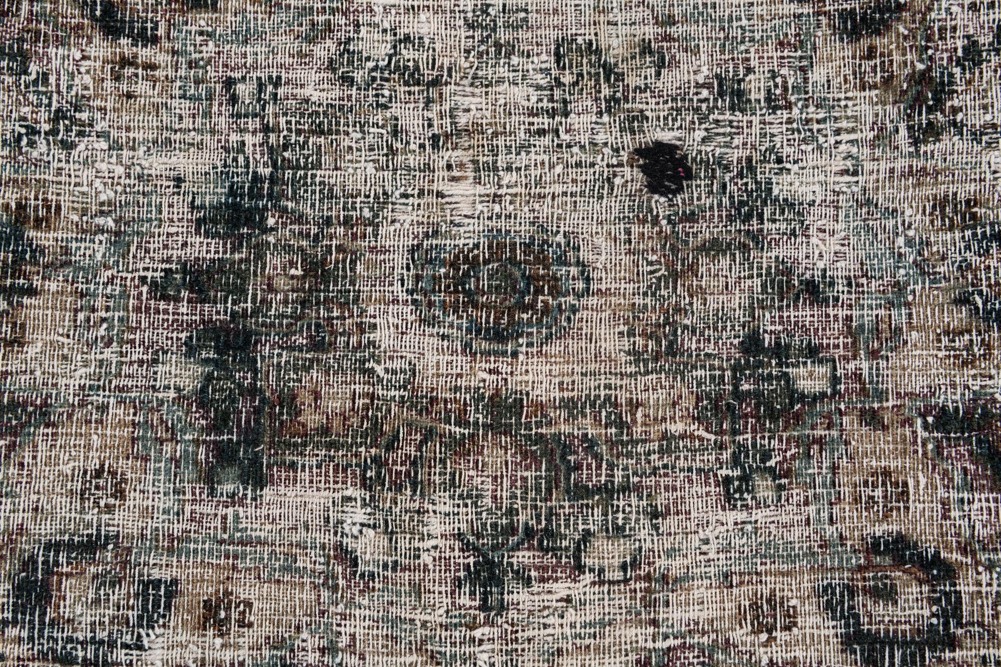 11' x 13' 10 Hand Knotted Ultra Vintage Persian Wool Rug