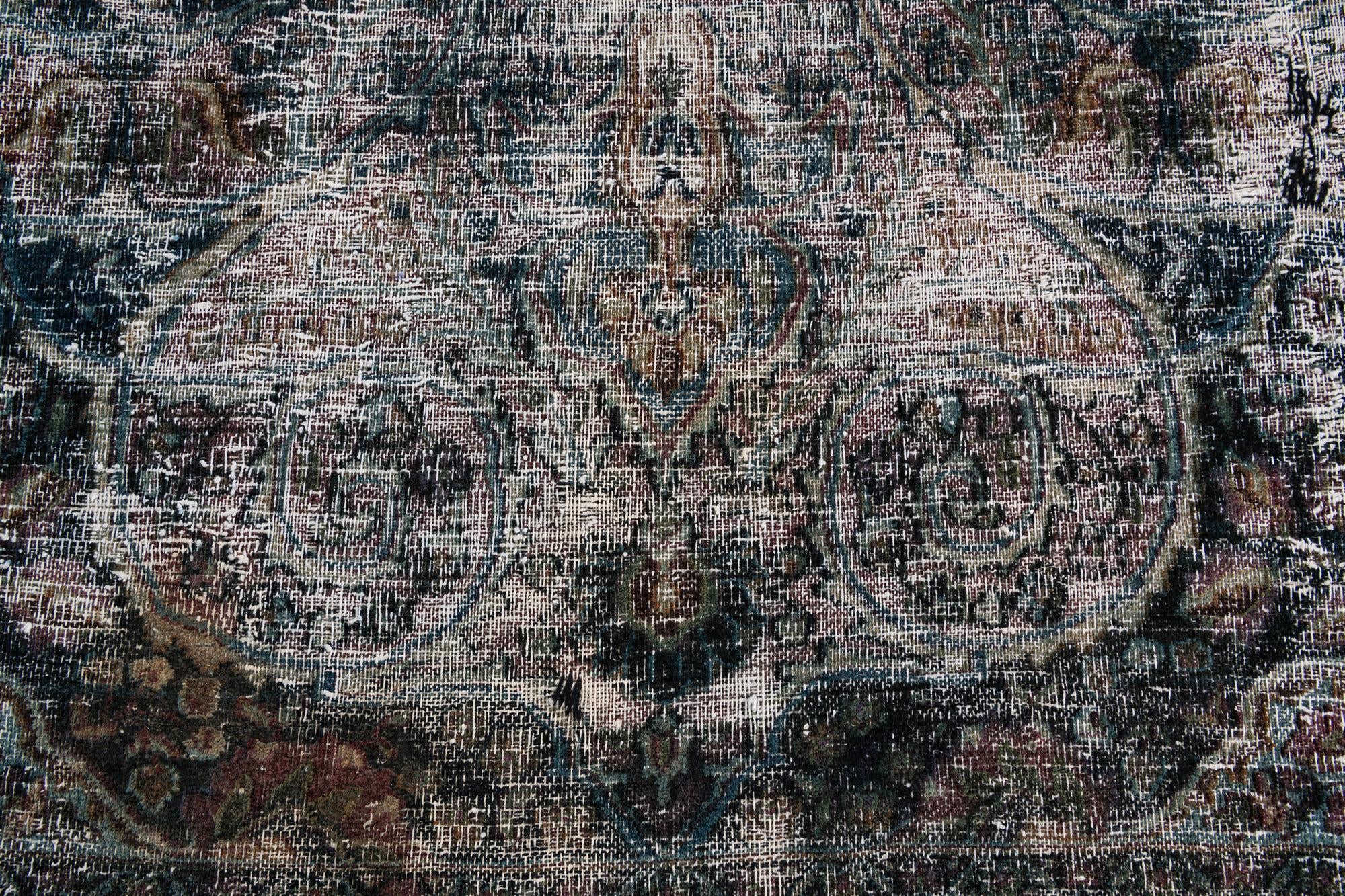 11' x 13' 10 Hand Knotted Ultra Vintage Persian Wool Rug