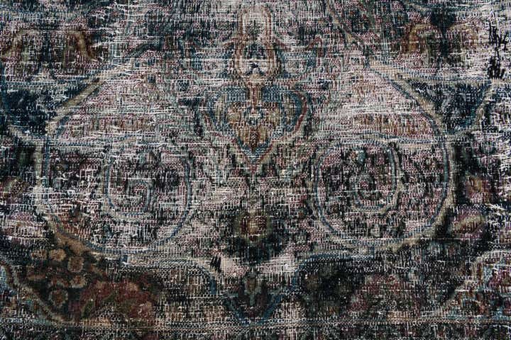 11' x 13' 10 Hand Knotted Ultra Vintage Persian Wool Rug