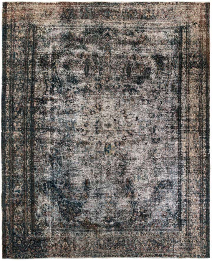 11' x 13' 10 Hand Knotted Ultra Vintage Persian Wool Rug