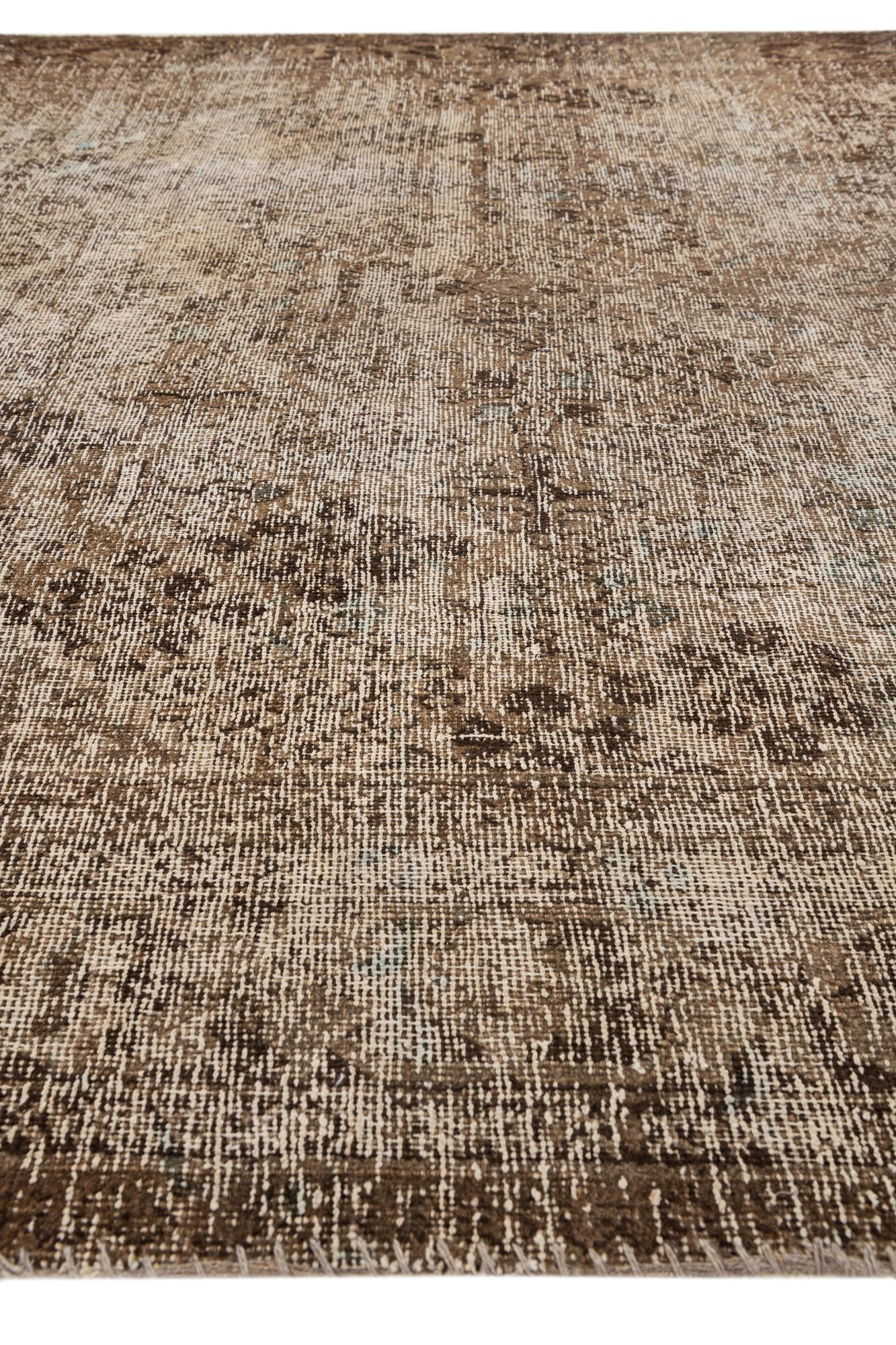6' 10 x 9' 5 Hand Knotted Ultra Vintage Persian Wool Rug