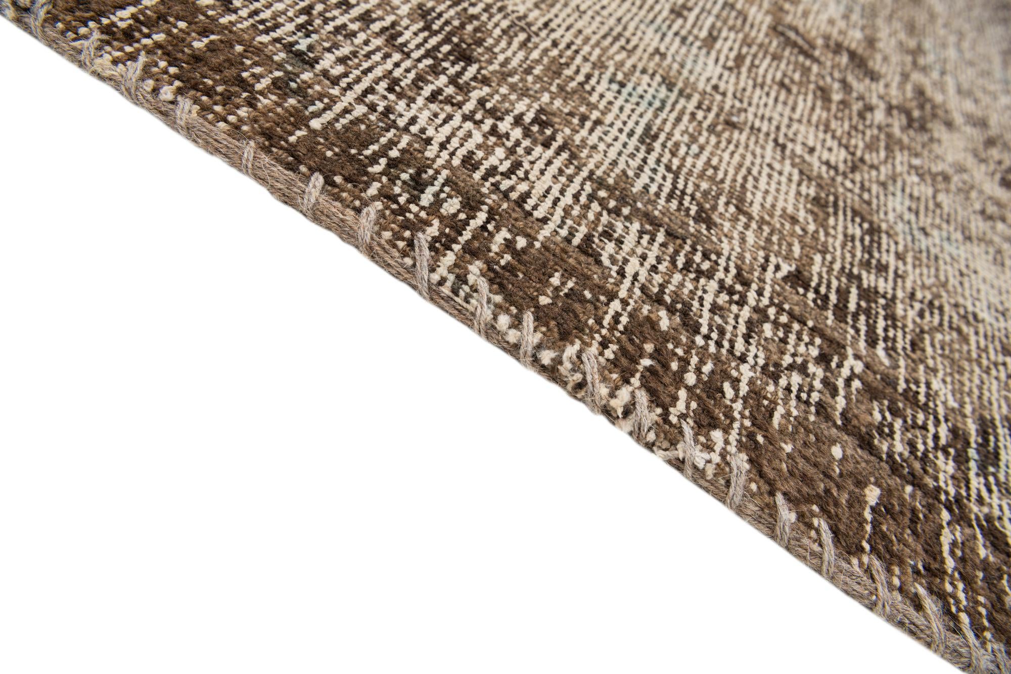 6' 10 x 9' 5 Hand Knotted Ultra Vintage Persian Wool Rug