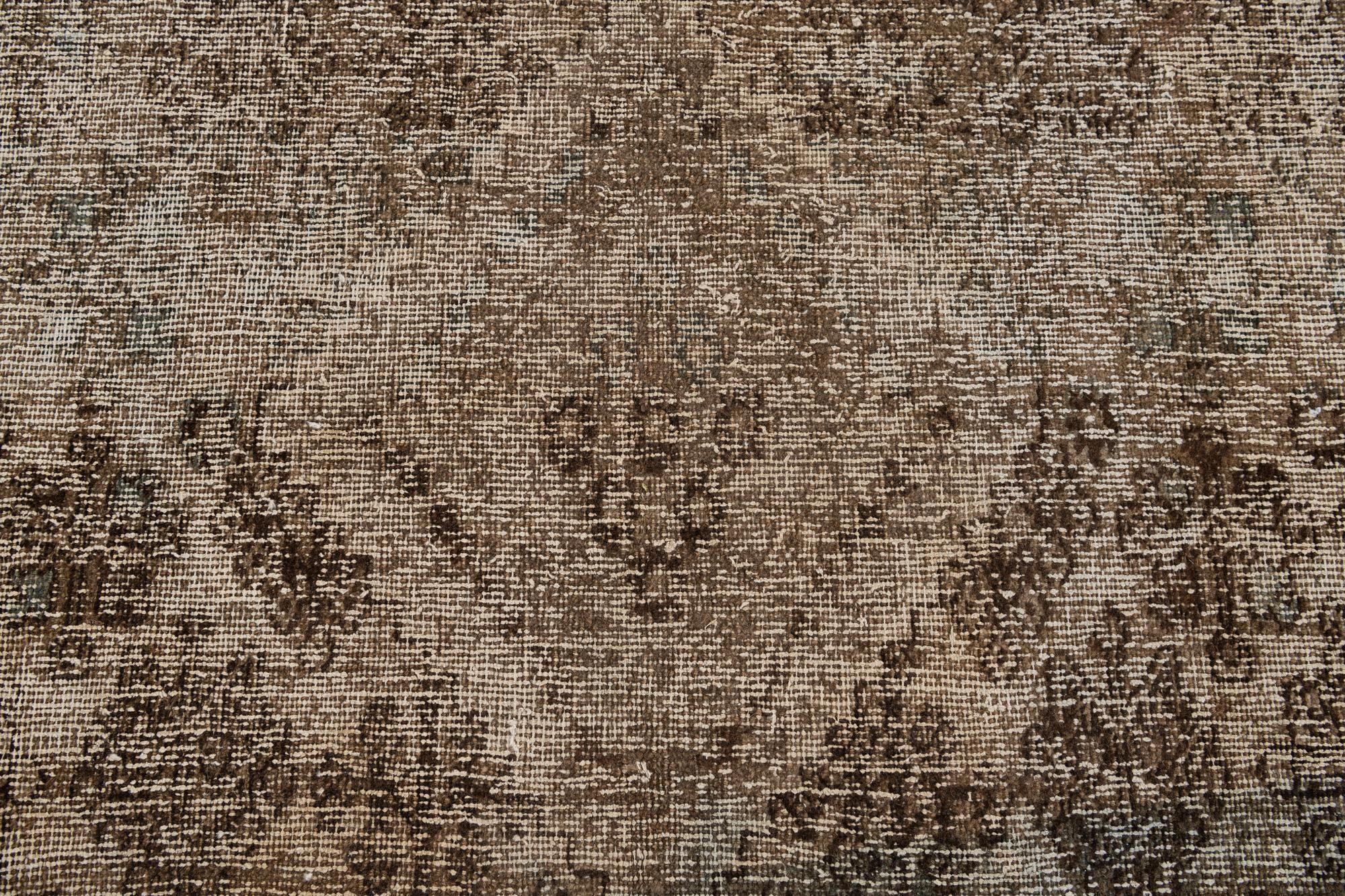 6' 10 x 9' 5 Hand Knotted Ultra Vintage Persian Wool Rug