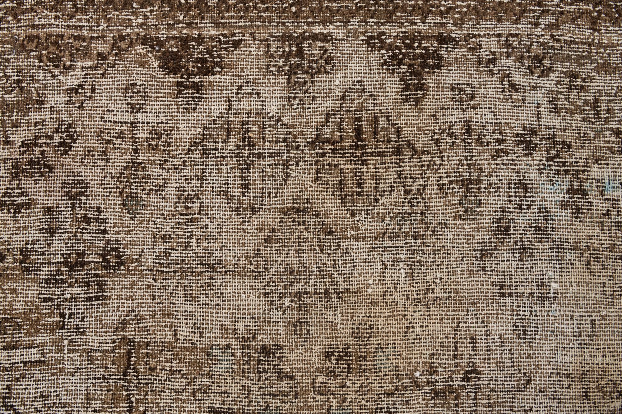 6' 10 x 9' 5 Hand Knotted Ultra Vintage Persian Wool Rug