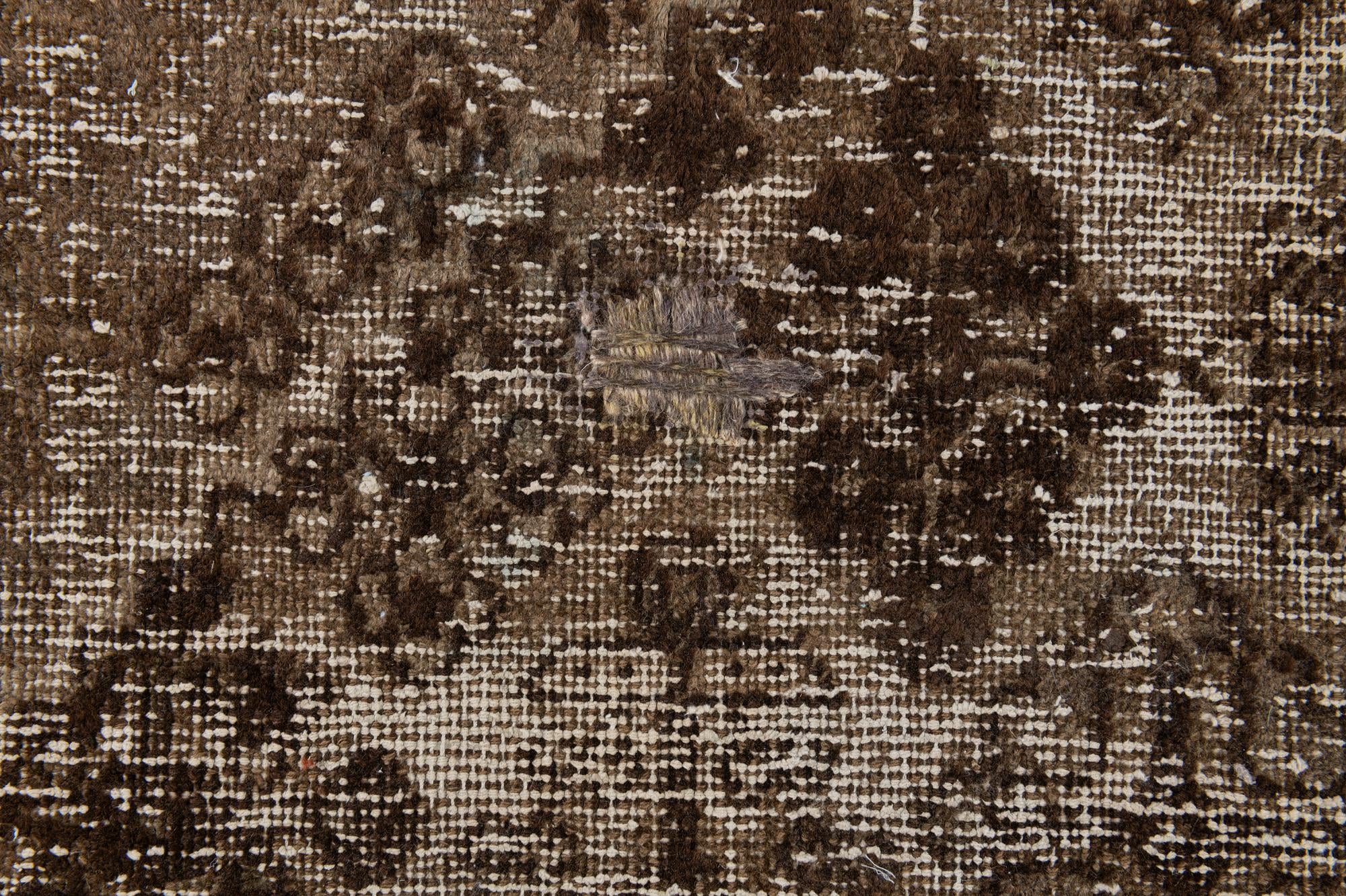 6' 10 x 9' 5 Hand Knotted Ultra Vintage Persian Wool Rug