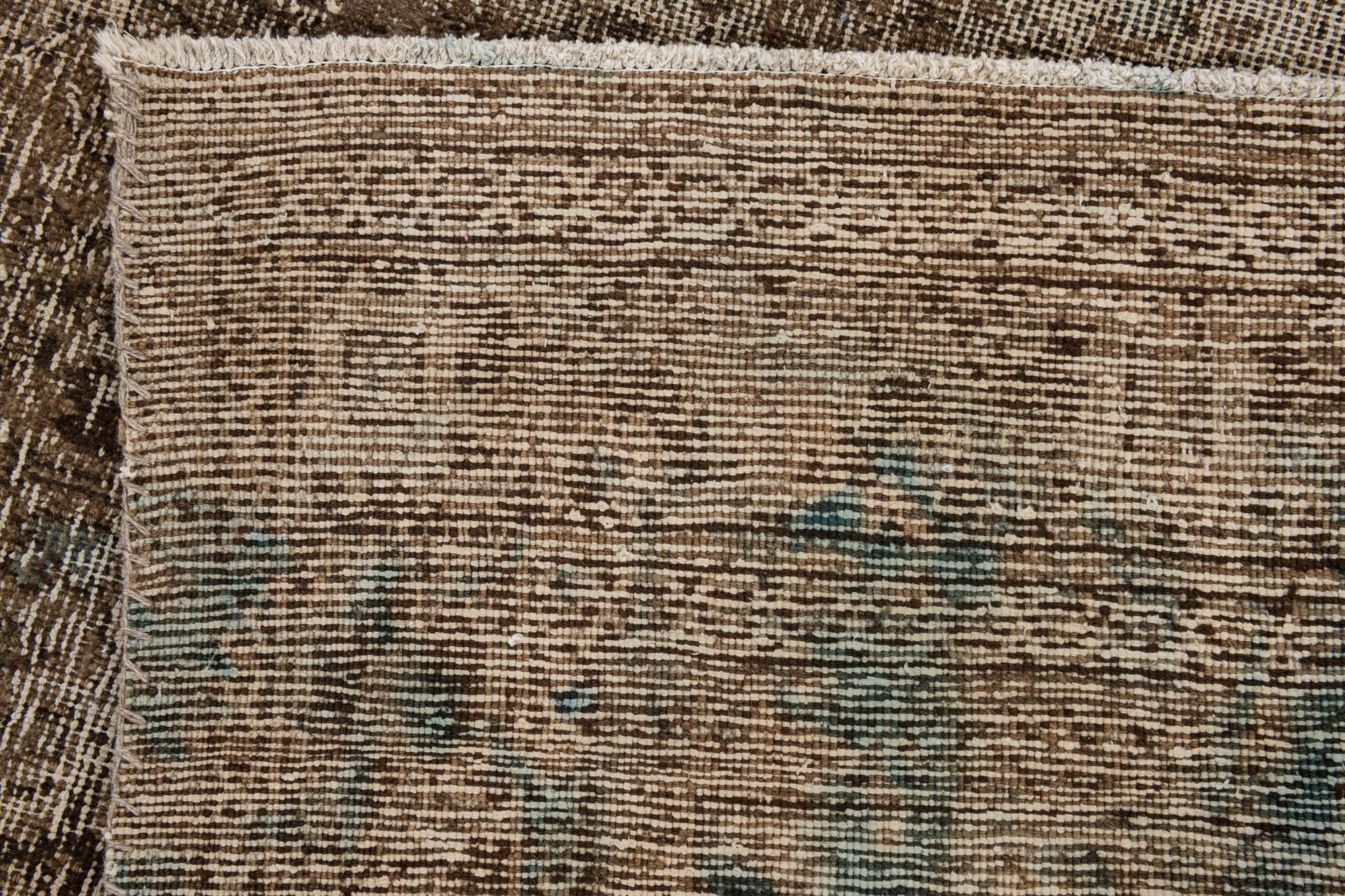 6' 10 x 9' 5 Hand Knotted Ultra Vintage Persian Wool Rug