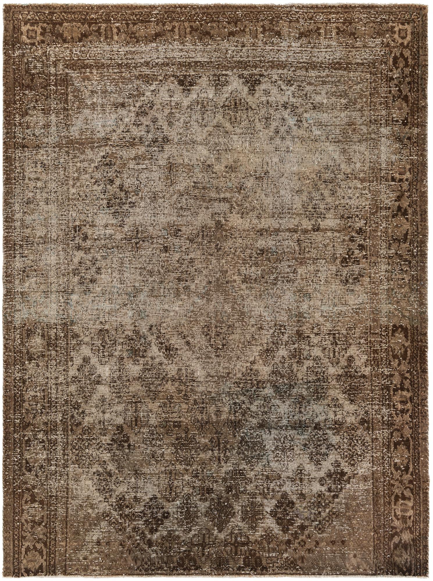 6' 10 x 9' 5 Hand Knotted Ultra Vintage Persian Wool Rug