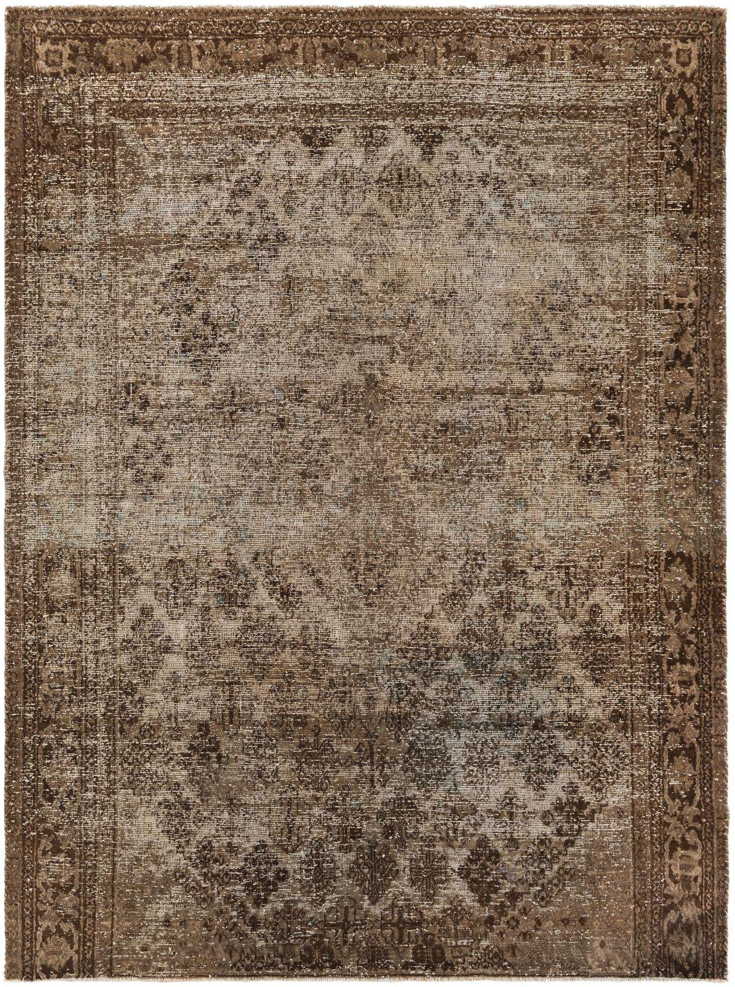 6' 10 x 9' 5 Hand Knotted Ultra Vintage Persian Wool Rug