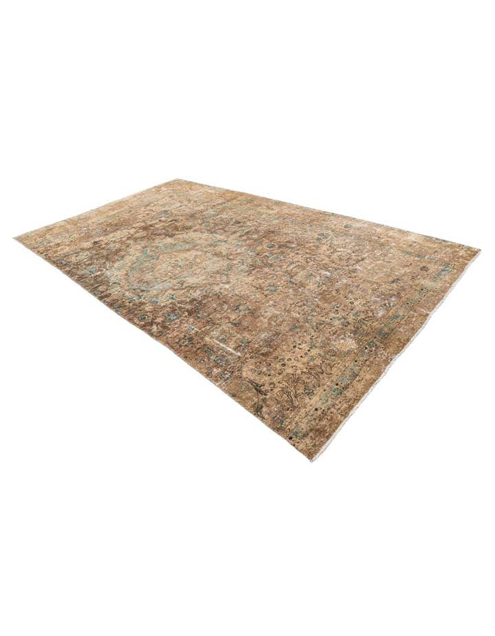 6' 8 x 12' 2 Hand Knotted Ultra Vintage Persian Wool Rug