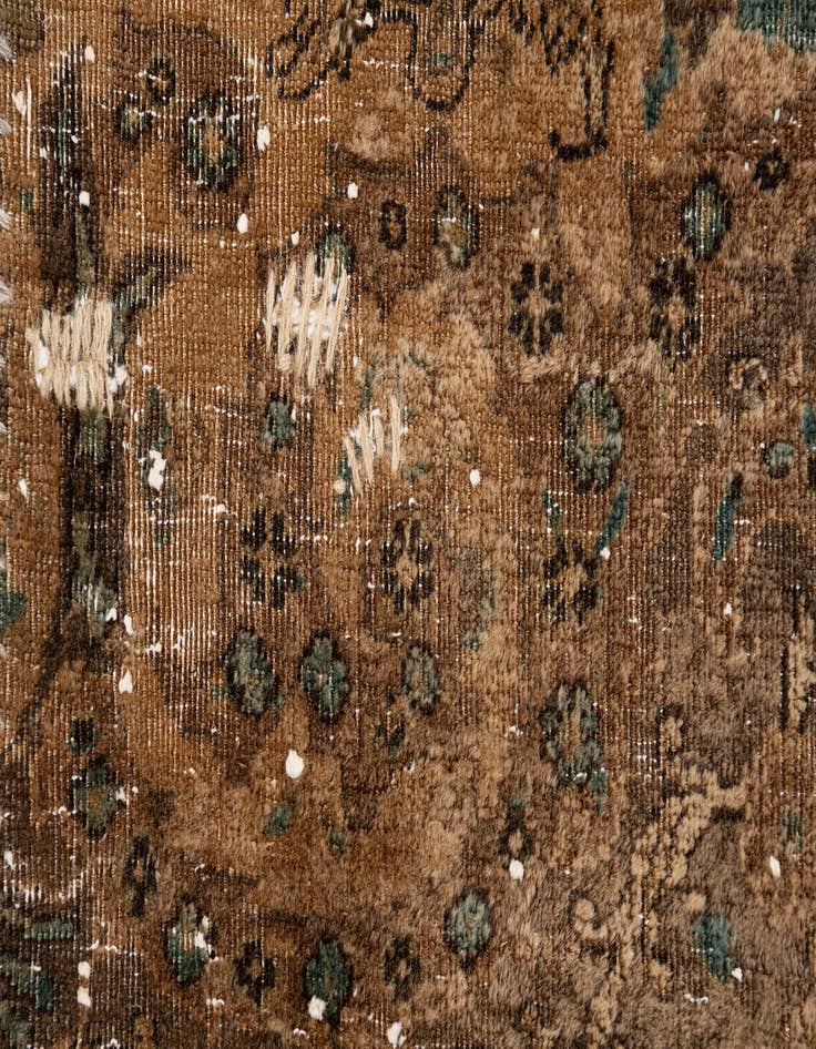 Detail image of 6' 8 x 12' 2  Hand Knotted Ultra Vintage Persian Wool Rug