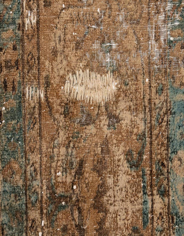 Detail image of 6' 8 x 12' 2  Hand Knotted Ultra Vintage Persian Wool Rug