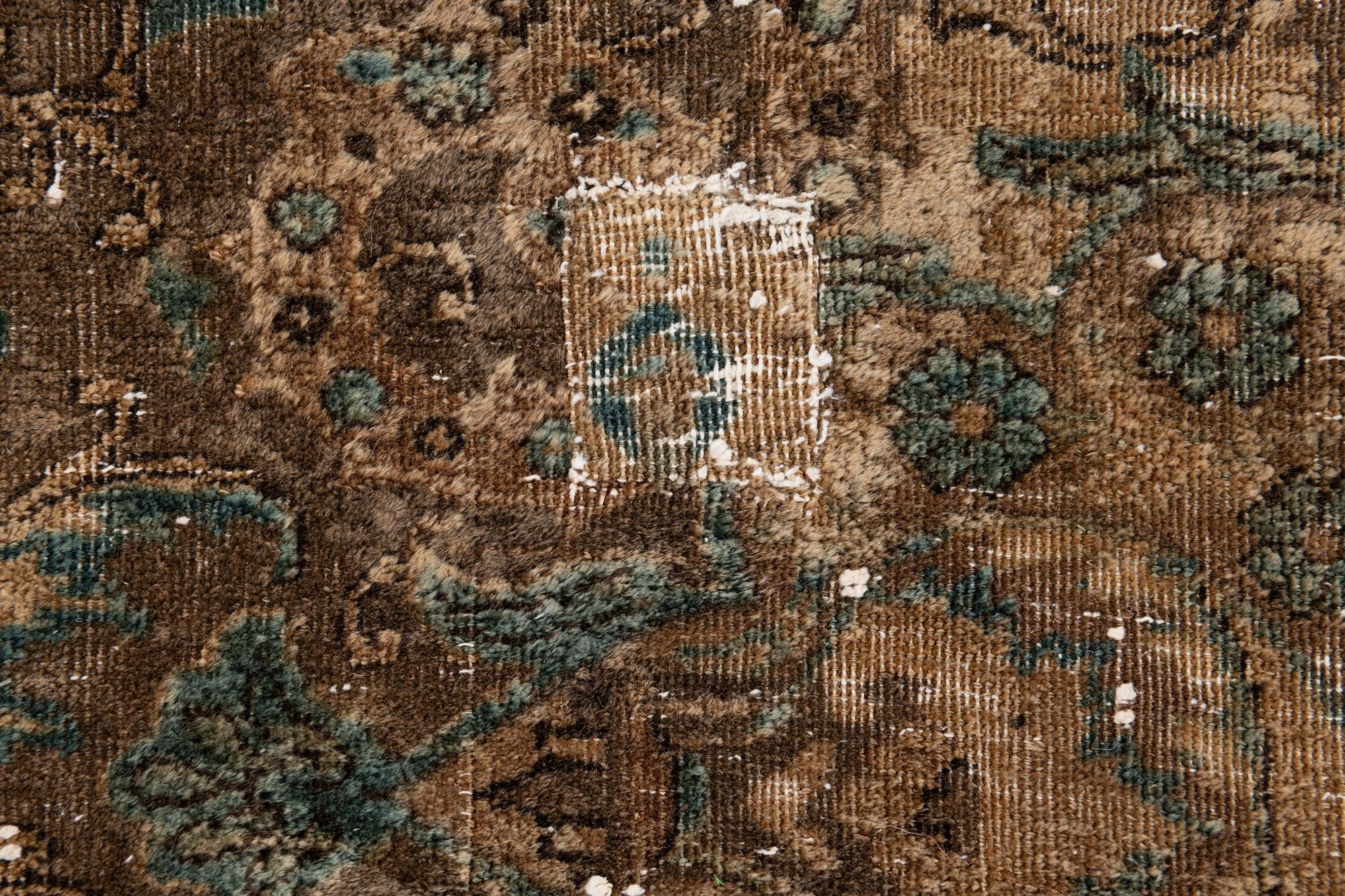 6' 8 x 12' 2 Hand Knotted Ultra Vintage Persian Wool Rug