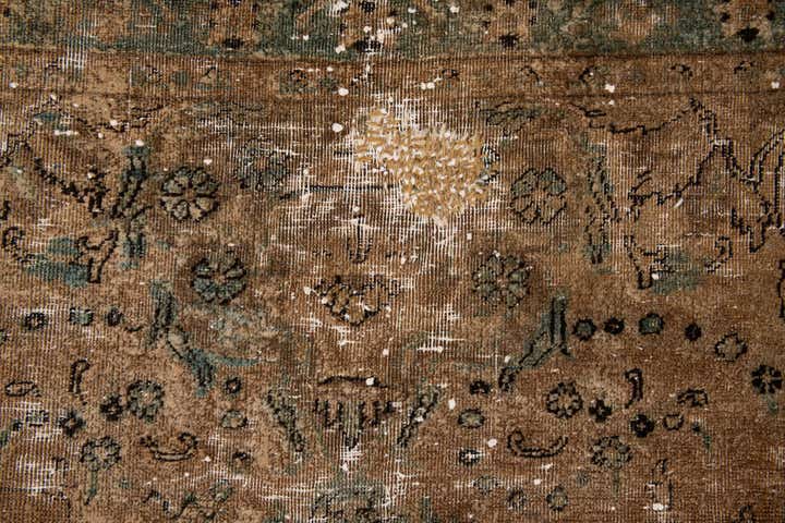 6' 8 x 12' 2 Hand Knotted Ultra Vintage Persian Wool Rug