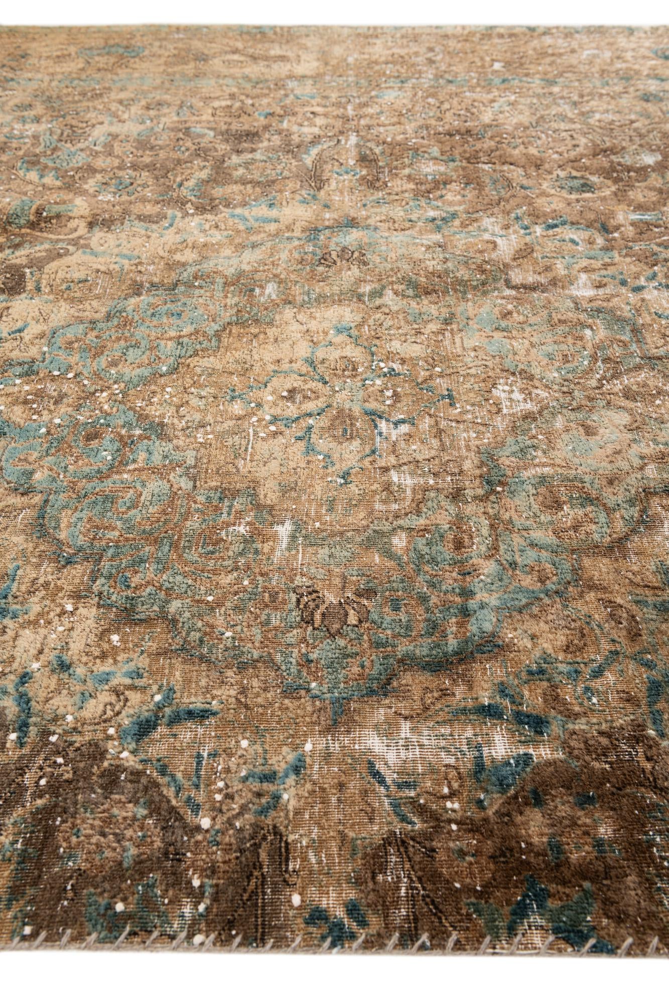 6' 8 x 12' 2 Hand Knotted Ultra Vintage Persian Wool Rug