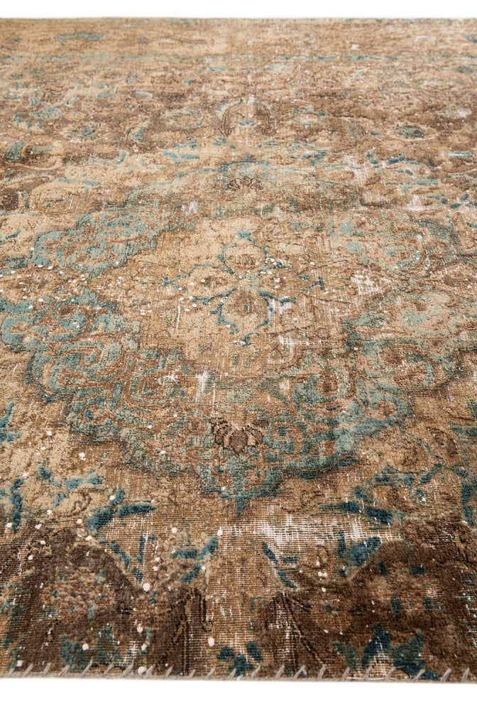 6' 8 x 12' 2 Hand Knotted Ultra Vintage Persian Wool Rug