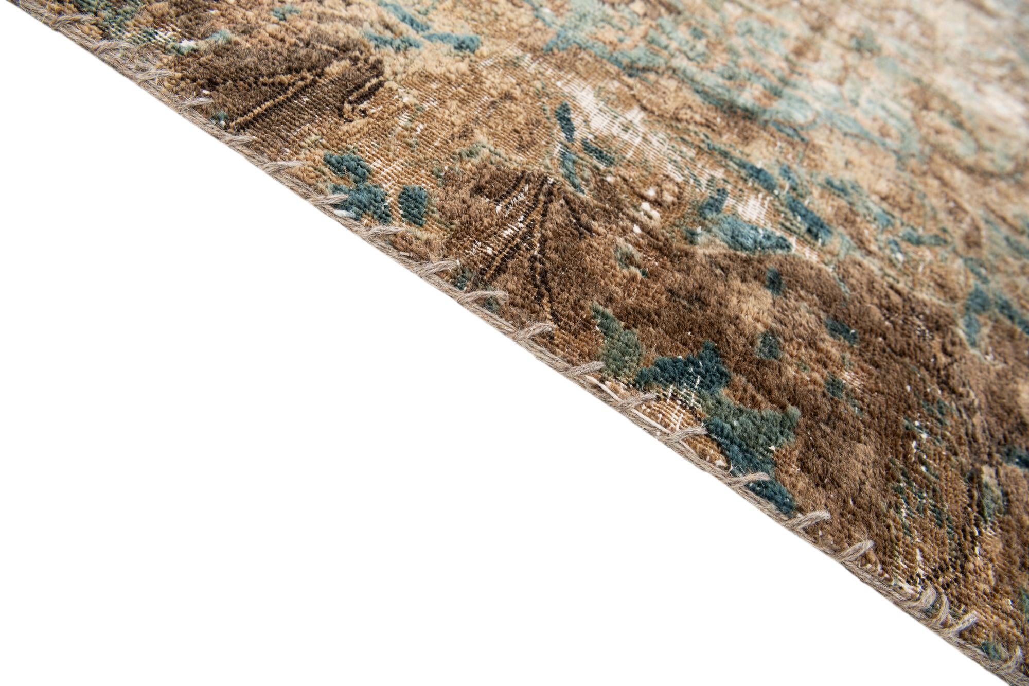 6' 8 x 12' 2 Hand Knotted Ultra Vintage Persian Wool Rug
