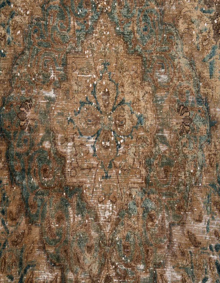 Detail image of 6' 8 x 12' 2  Hand Knotted Ultra Vintage Persian Wool Rug