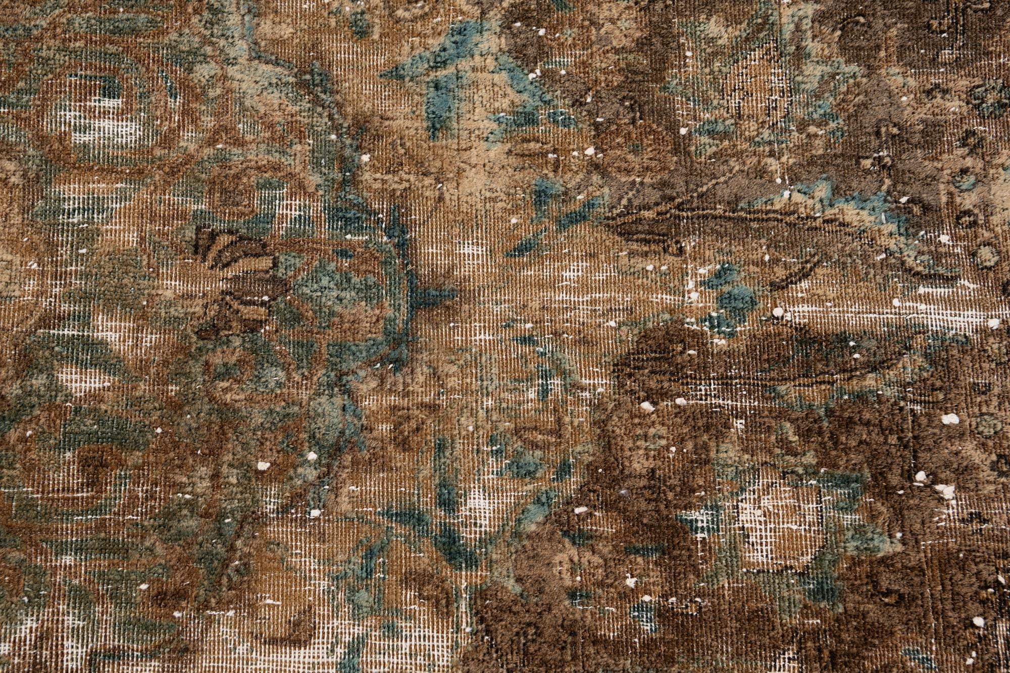6' 8 x 12' 2 Hand Knotted Ultra Vintage Persian Wool Rug