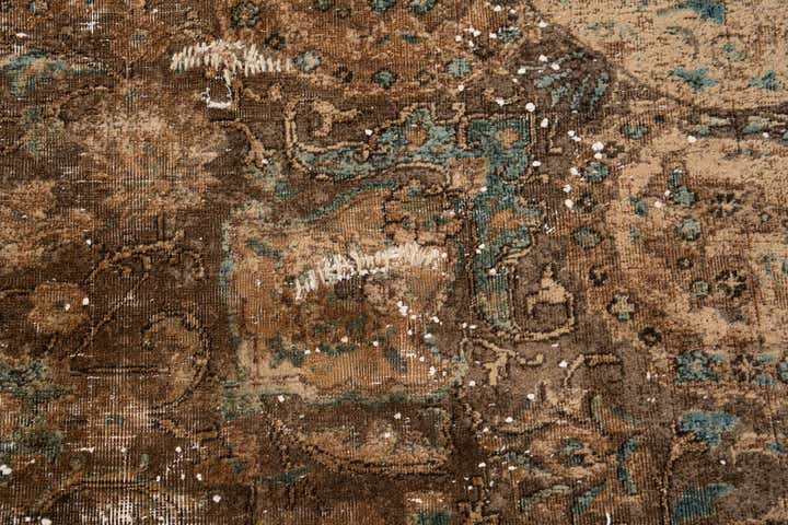 6' 8 x 12' 2 Hand Knotted Ultra Vintage Persian Wool Rug