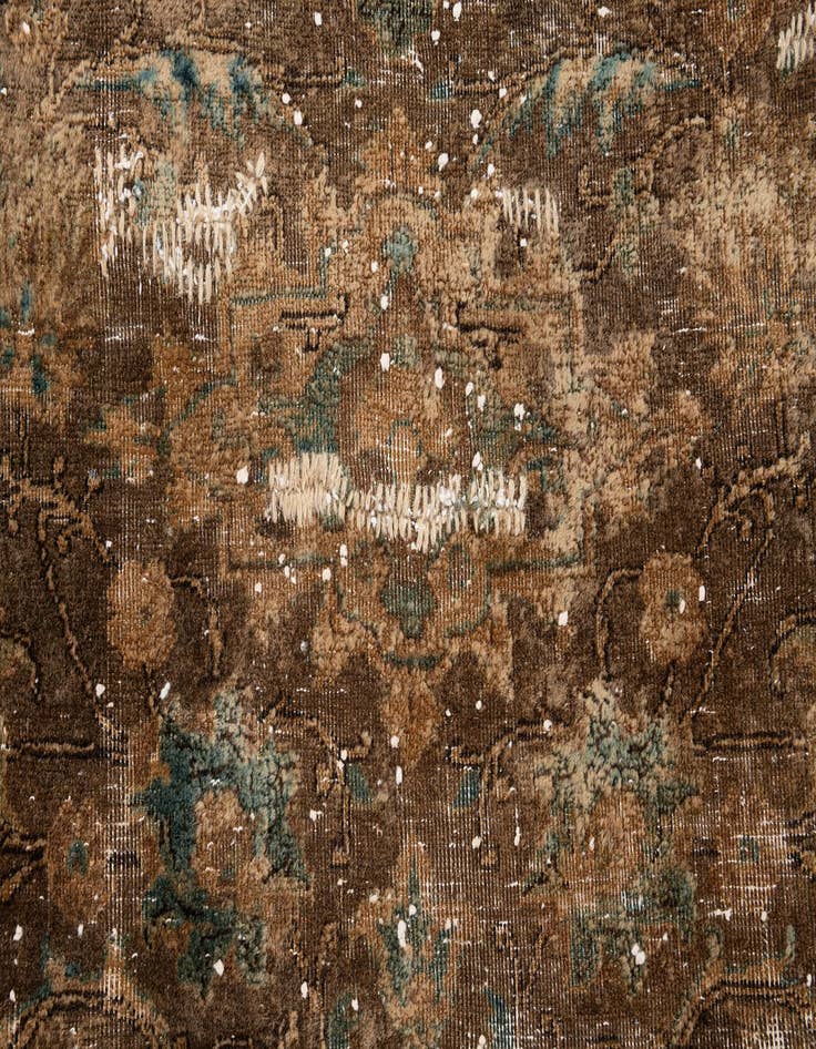 Detail image of 6' 8 x 12' 2  Hand Knotted Ultra Vintage Persian Wool Rug