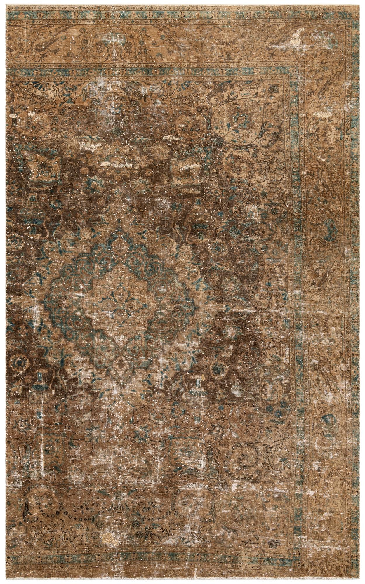 6' 8 x 12' 2 Hand Knotted Ultra Vintage Persian Wool Rug