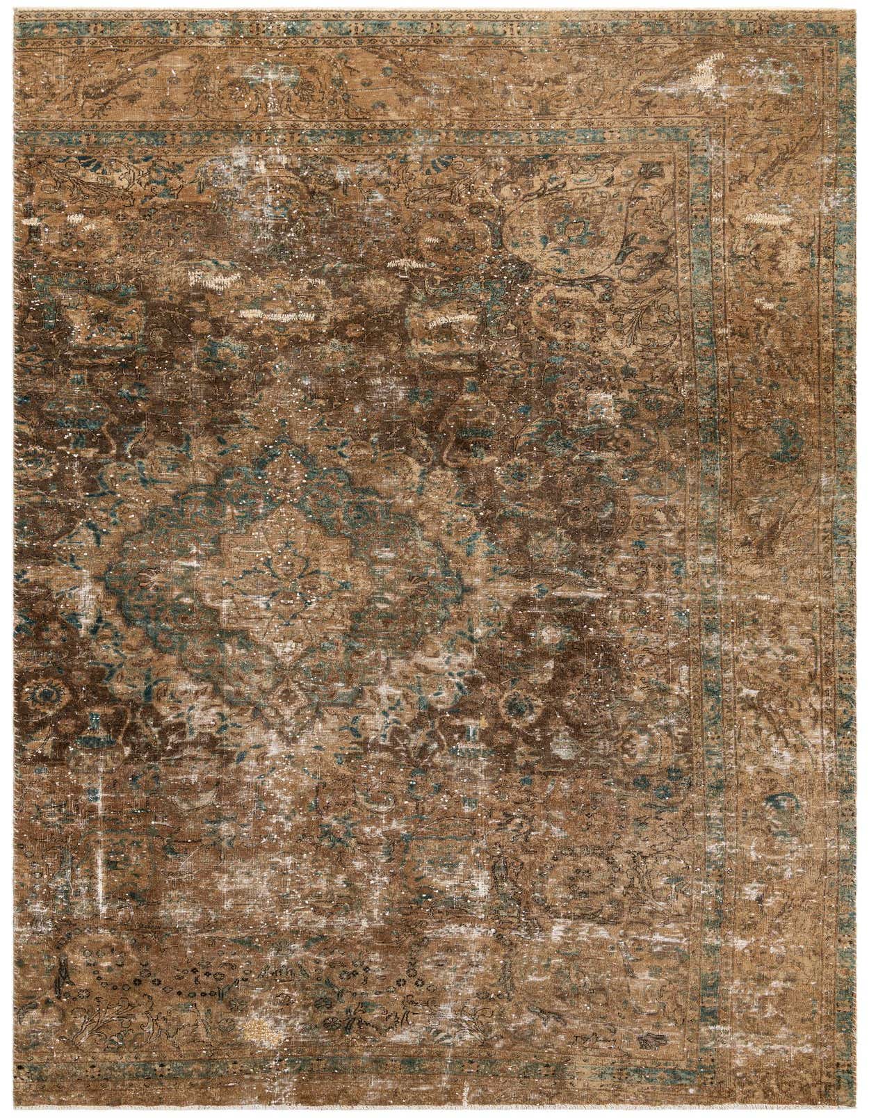 Primary image 6' 8 x 12' 2  Hand Knotted Ultra Vintage Persian Wool Rug