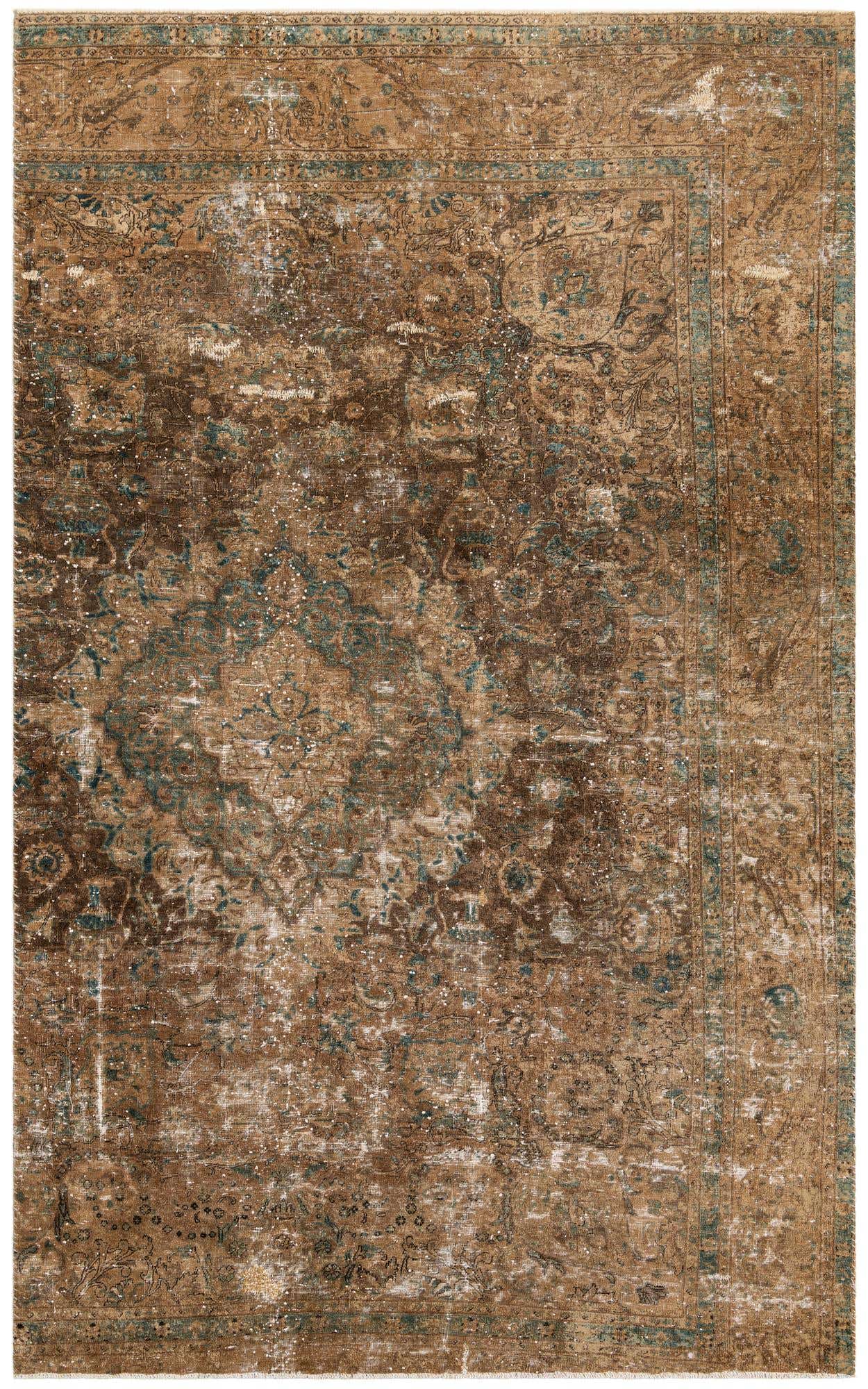 6' 8 x 12' 2 Hand Knotted Ultra Vintage Persian Wool Rug