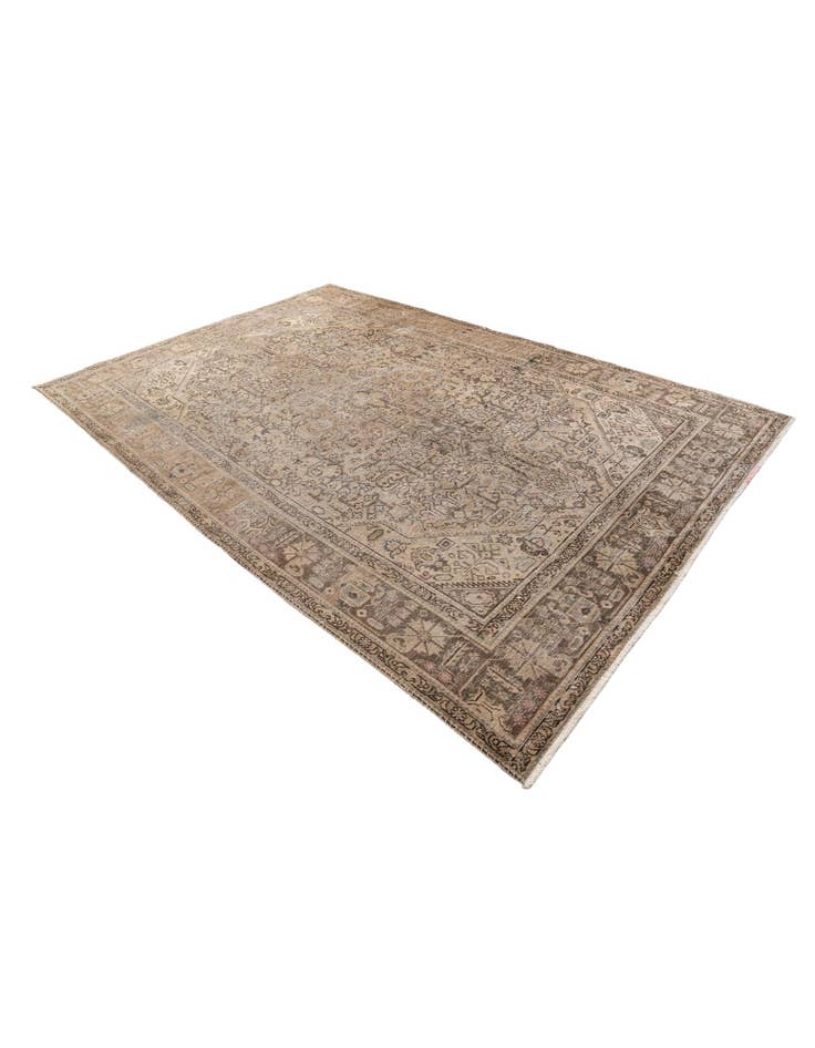 Detail image of 6' 6 x 9' 8 Hand Knotted Ultra Vintage Persian Wool Rug