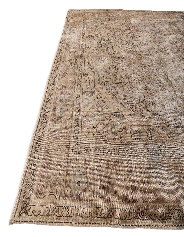 Detail image of 6' 6 x 9' 8 Hand Knotted Ultra Vintage Persian Wool Rug