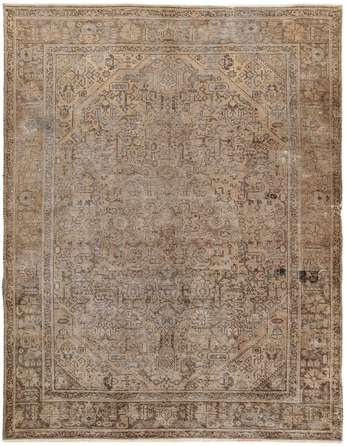 Primary image  6' 6 x 9' 8  Hand Knotted Ultra Vintage Persian Wool Rug