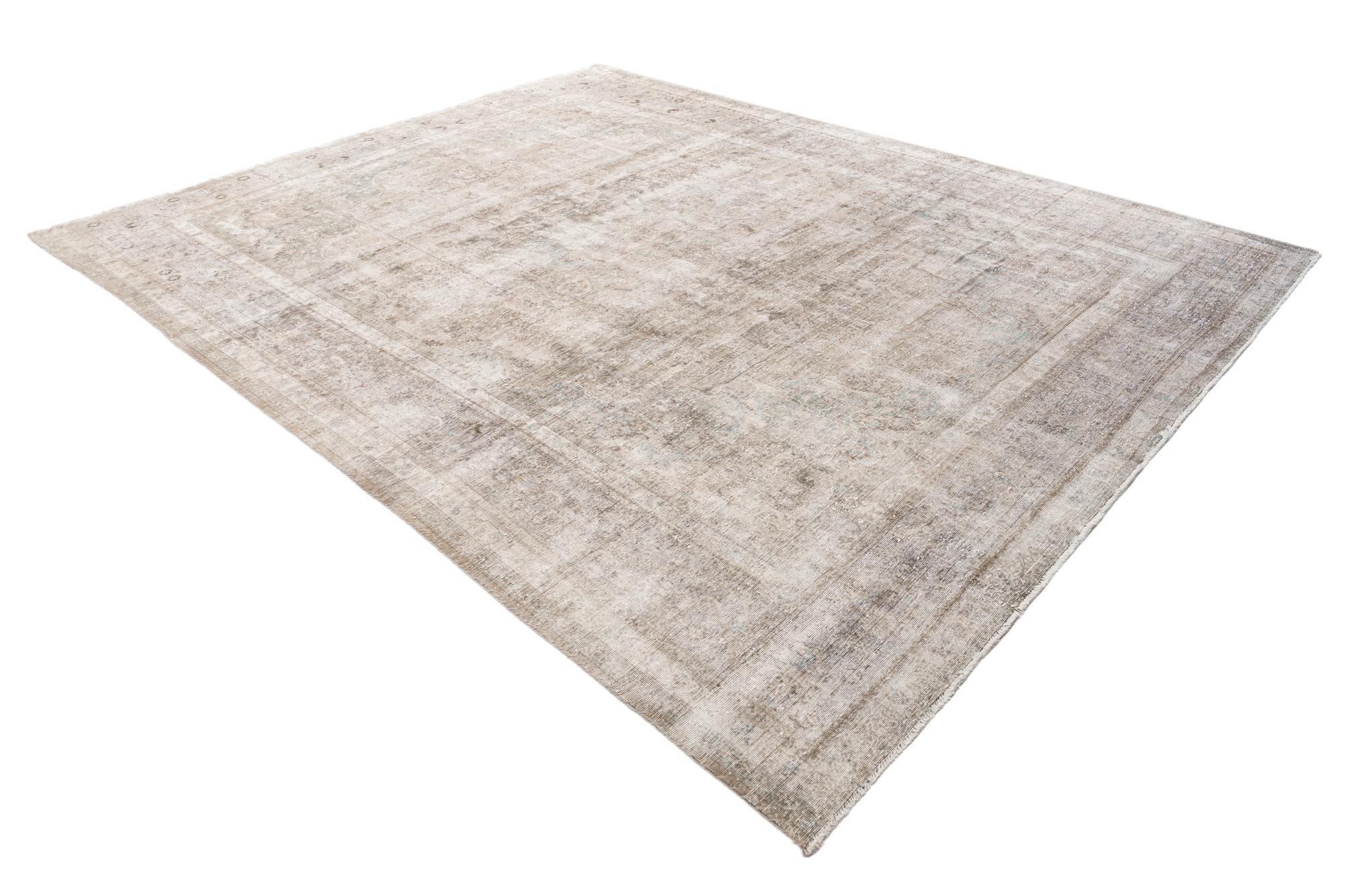 9' 8 x 11' 10 Hand Knotted Ultra Vintage Persian Wool Rug