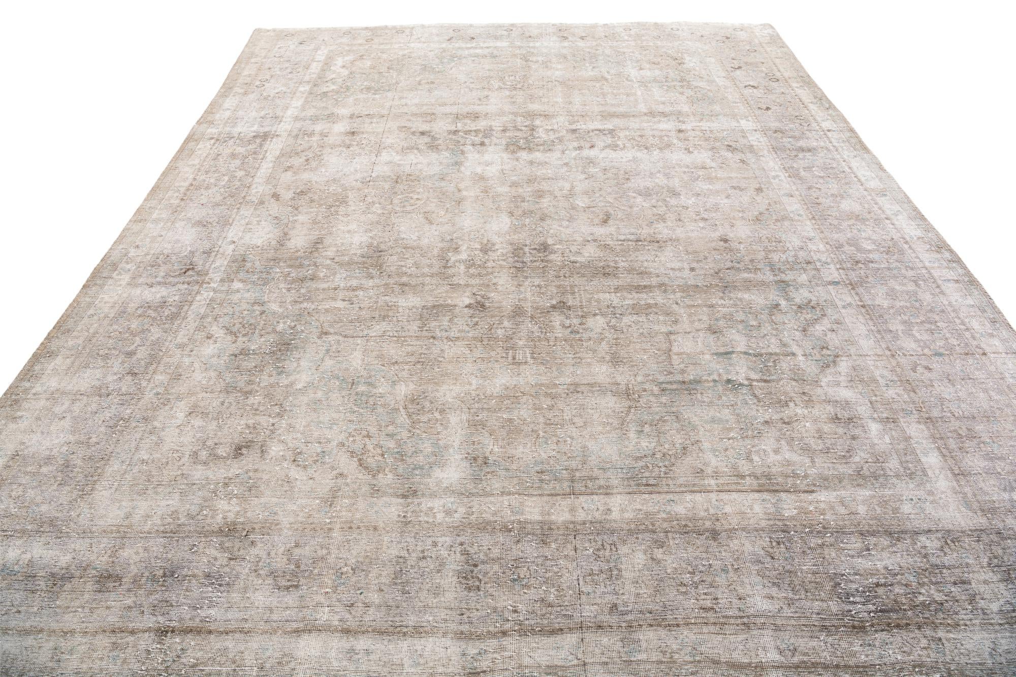 9' 8 x 11' 10 Hand Knotted Ultra Vintage Persian Wool Rug